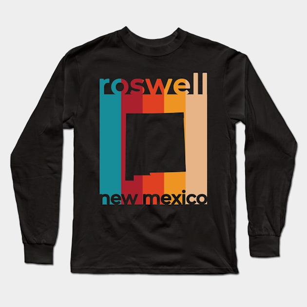 Roswell New Mexico Retro Long Sleeve T-Shirt by easytees